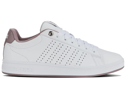 K-Swiss Womens Base Court Sneaker White/Gray Violet/Purple Dove 10 M - Renee Lane Company