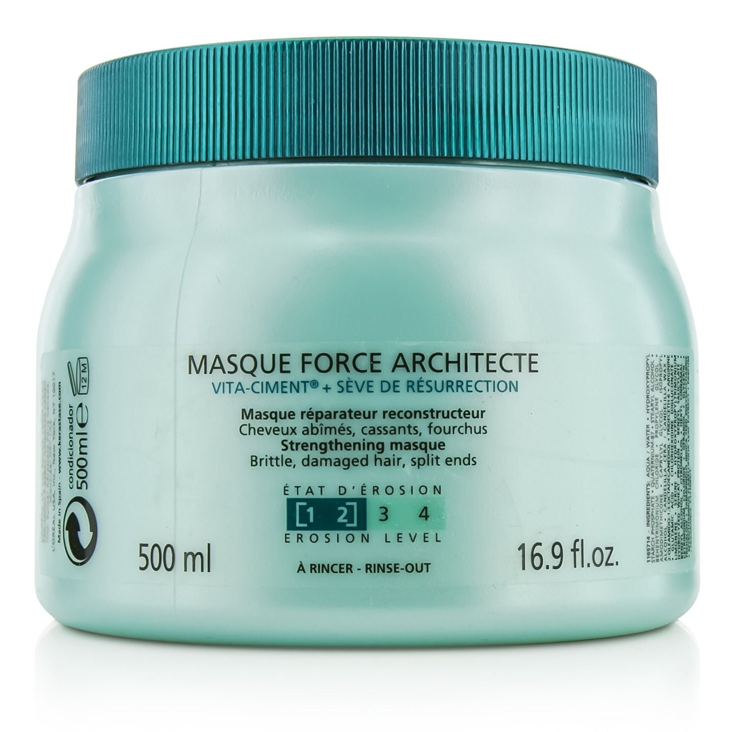 KERASTASE - Resistance Force Architecte Strengthening Masque (For Brittle, Very Damaged Hair, Split Ends) E0296103 500ml/16.9oz - Renee Lane Company