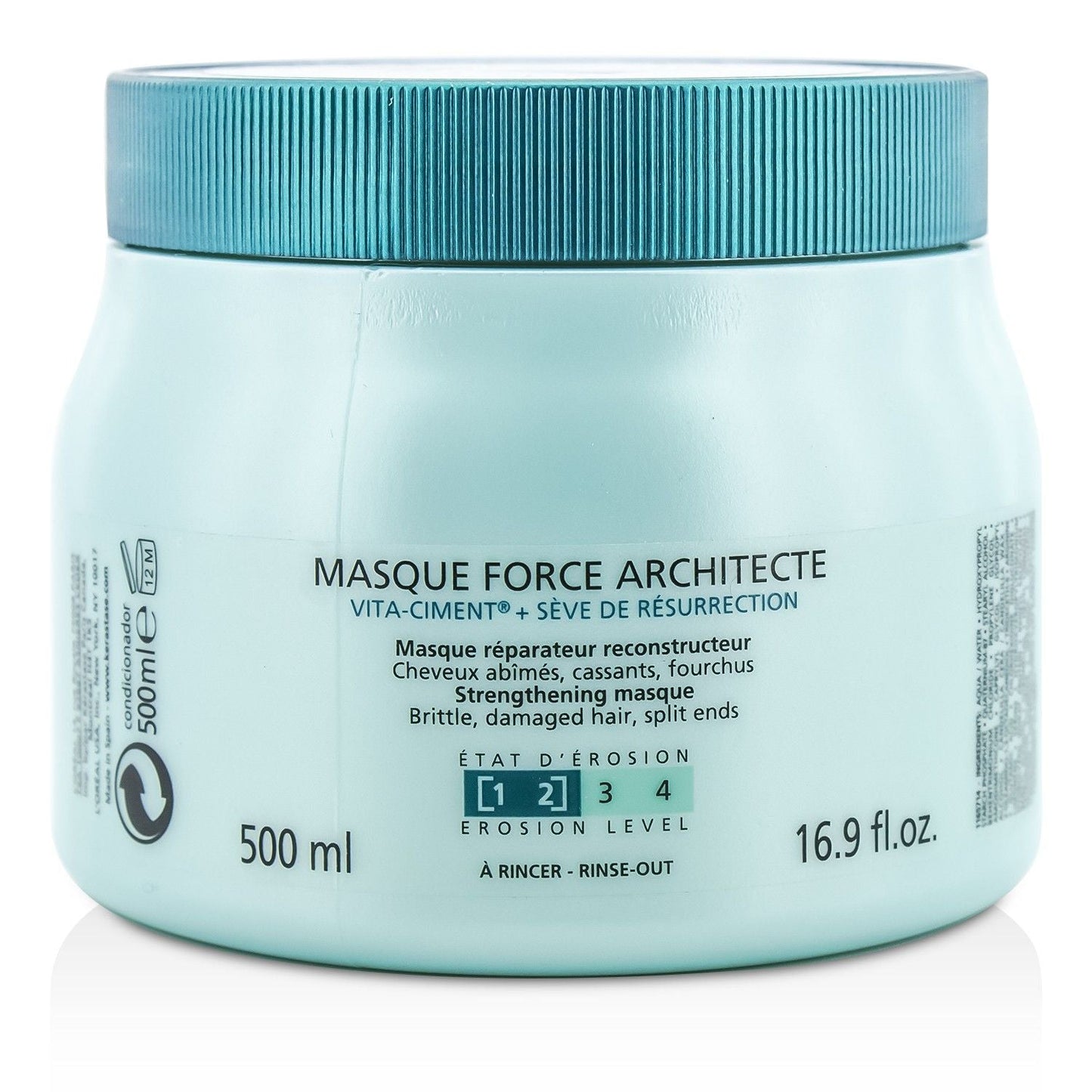 KERASTASE - Resistance Force Architecte Strengthening Masque (For Brittle, Very Damaged Hair, Split Ends) E0296103 500ml/16.9oz - Renee Lane Company