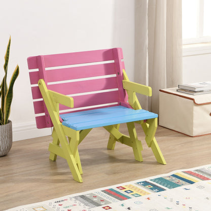 KID'S MULTI-FUNCTIONAL ARM CHAIR,TABLE+ 2 BENCHES (All-in-one) - Renee Lane Company