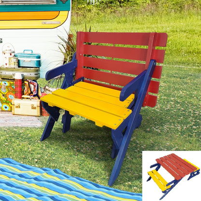 KID'S MULTI-FUNCTIONAL ARM CHAIR;  TABLE+ 2 BENCHES; All-in-one - Renee Lane Company