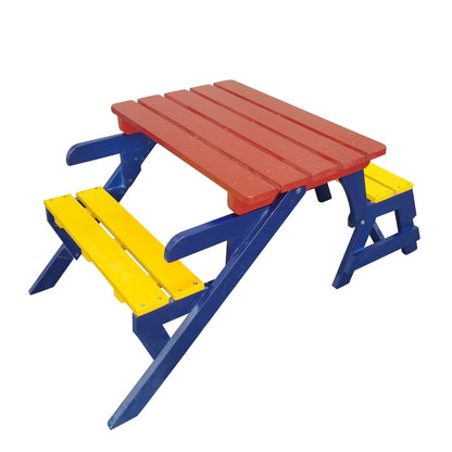 KID'S MULTI-FUNCTIONAL ARM CHAIR;  TABLE+ 2 BENCHES; All-in-one - Renee Lane Company