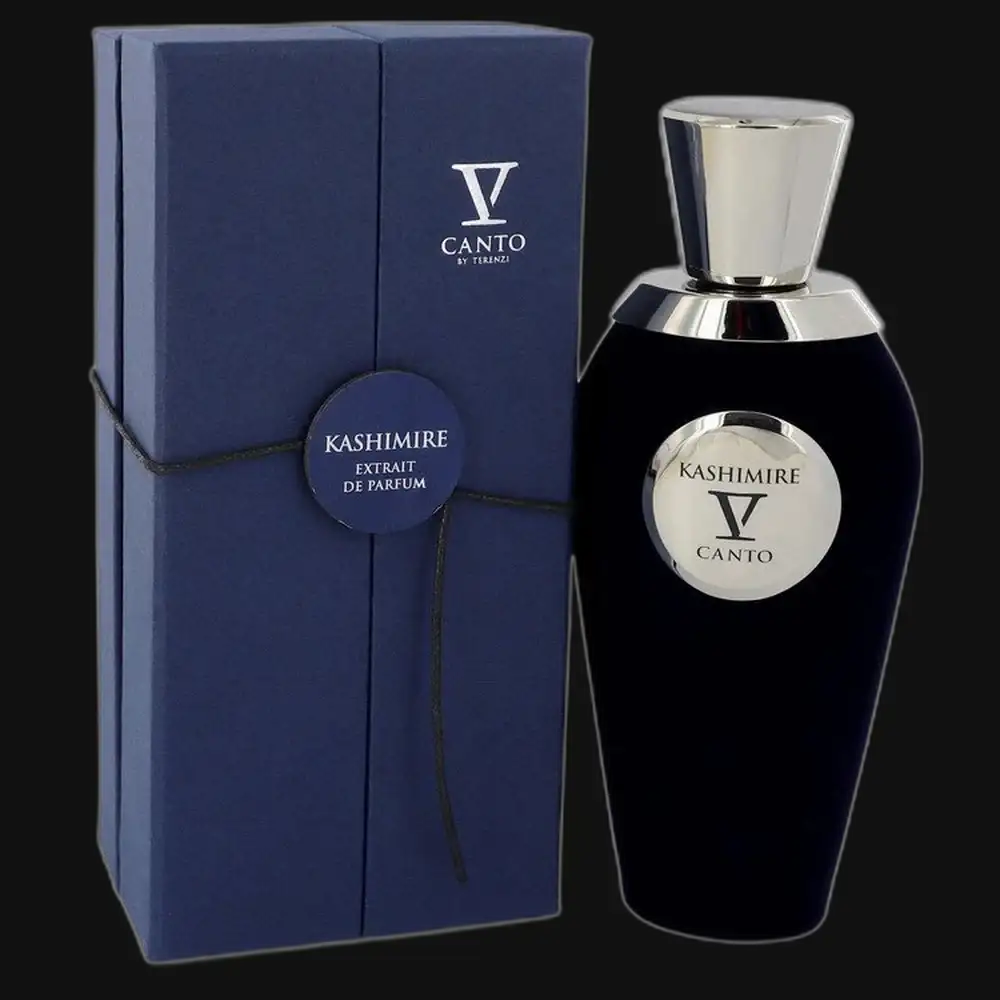 Kashimire V perfume bottle with cap and navy gift box, unisex