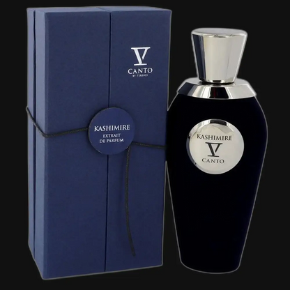 Kashimire V perfume bottle with cap and navy gift box, unisex