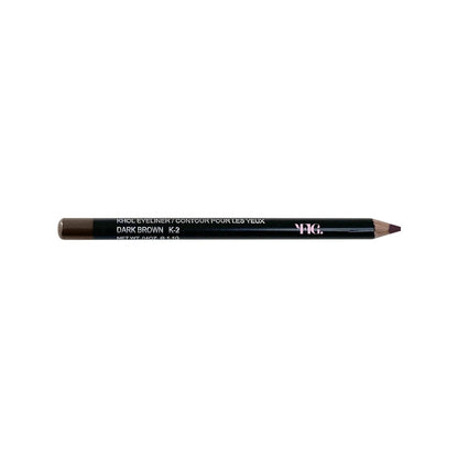 Khol dark brown eyeliner pencil with angled tip and cap