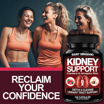 Kidney Support Cleanse Detox & Repair -120 Capsules - Cranberry & Astragalus Root Pills - Renee Lane Company