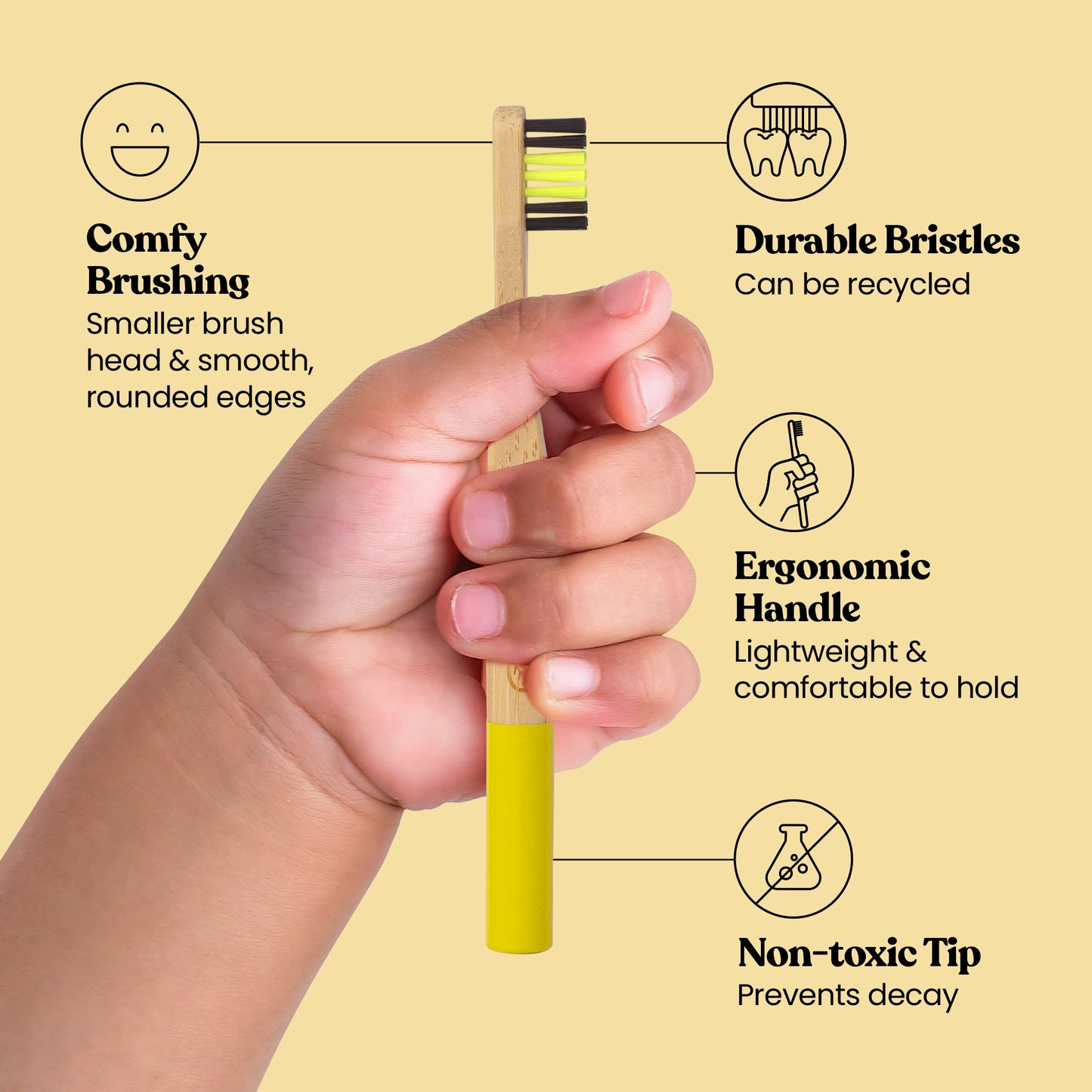 Kids Bamboo Toothbrush Save The Bees - Renee Lane Company