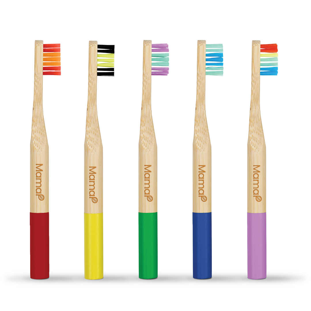 Kids Bamboo Toothbrushes 5-Pack - Renee Lane Company