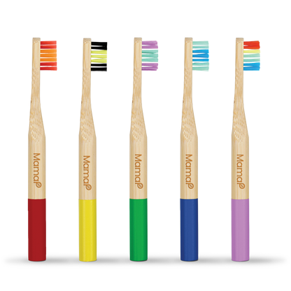Kids Bamboo Toothbrushes 5-Pack - Renee Lane Company