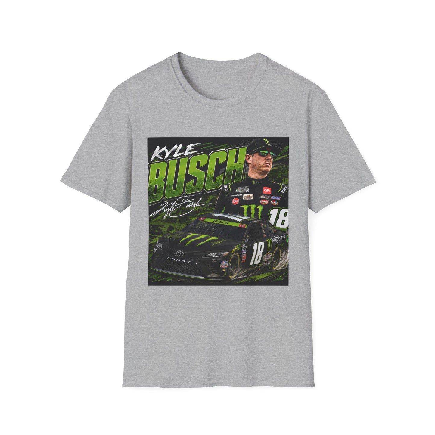 Kyle Busch Racing Graphic T-Shirt | NASCAR Driver Helmet Car Design - Renee Lane Company