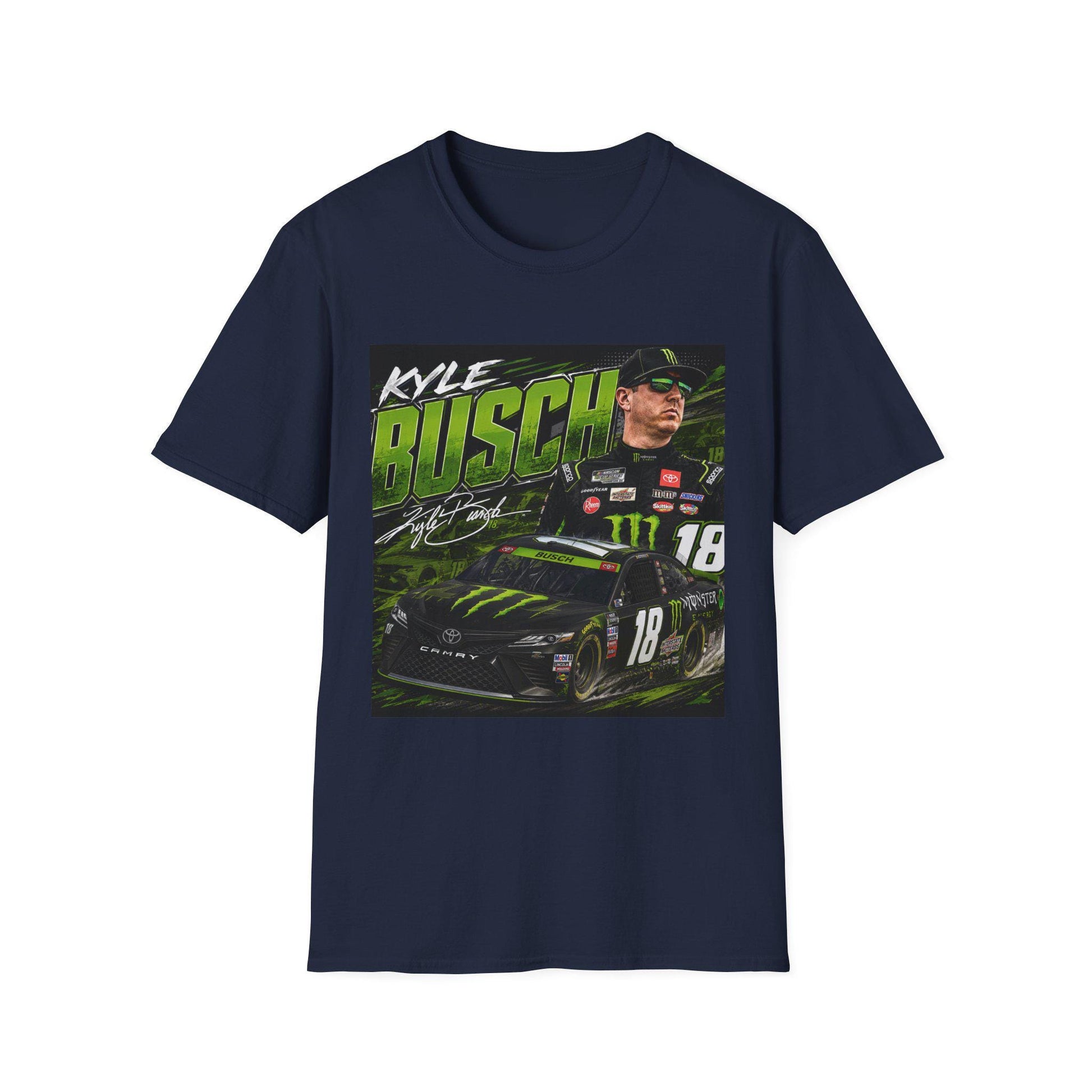 Kyle Busch Racing Graphic T-Shirt | NASCAR Driver Helmet Car Design - Renee Lane Company