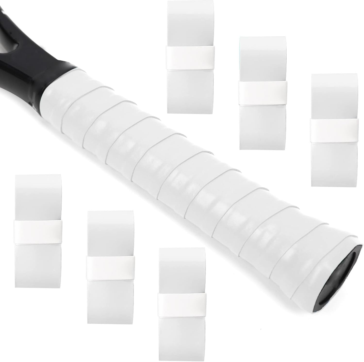 L LK SPORTS Tennis Racket Grip Tape 6 Pack Precut Anti Slip Tennis Grip Tape Absorbent Dry Feel Tennis Grips Overgrip for Tennis Pickleball White - Renee Lane Company