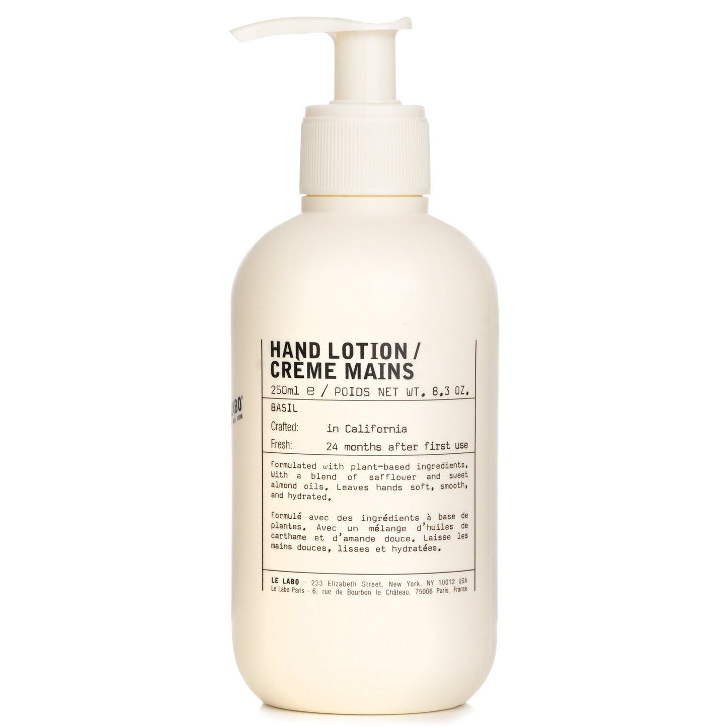 LE LABO - Basil Hand Lotion 117476 250ml/8.3oz - Renee Lane Company