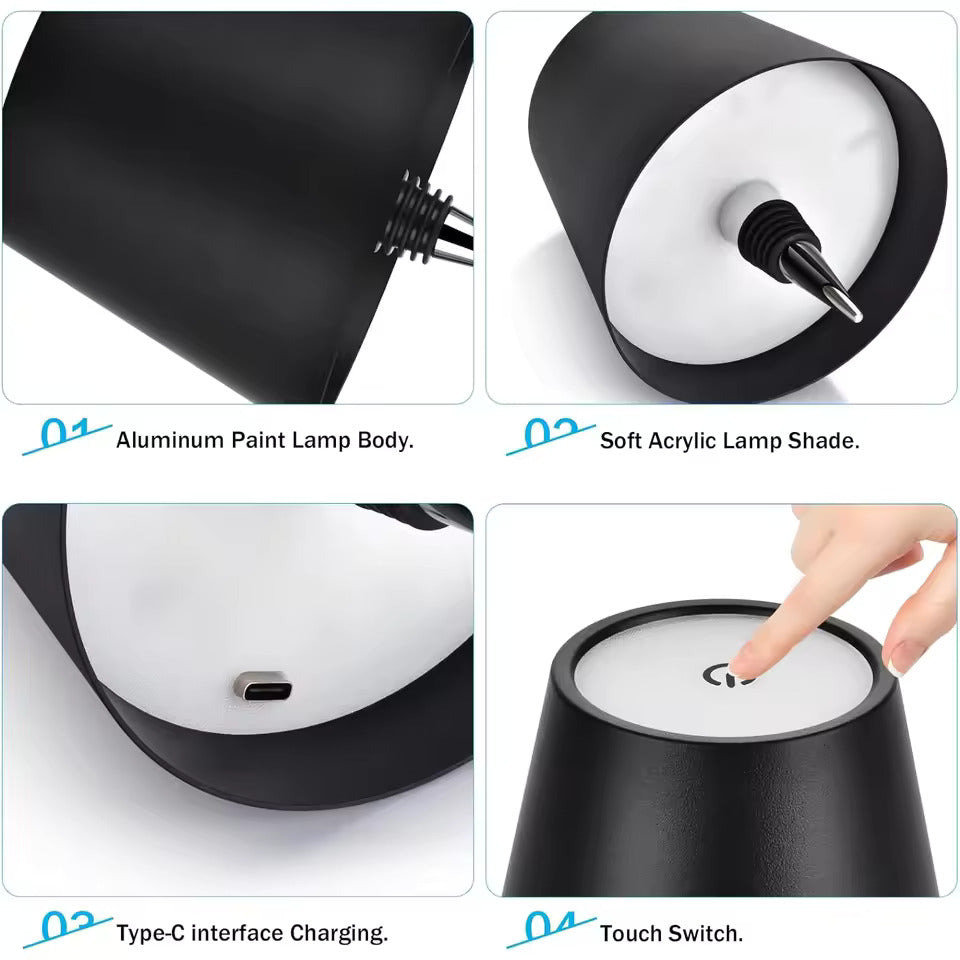LED Bottle Table Lamp - Renee Lane Company