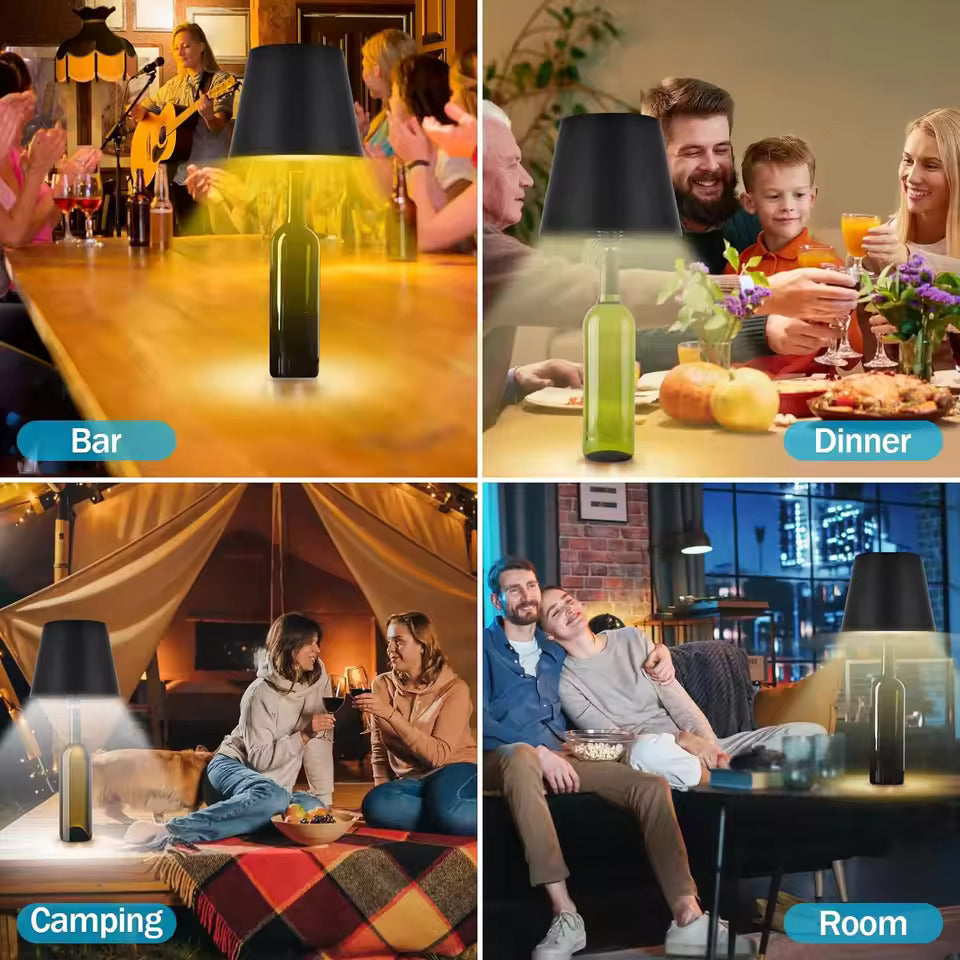 LED Bottle Table Lamp - Renee Lane Company