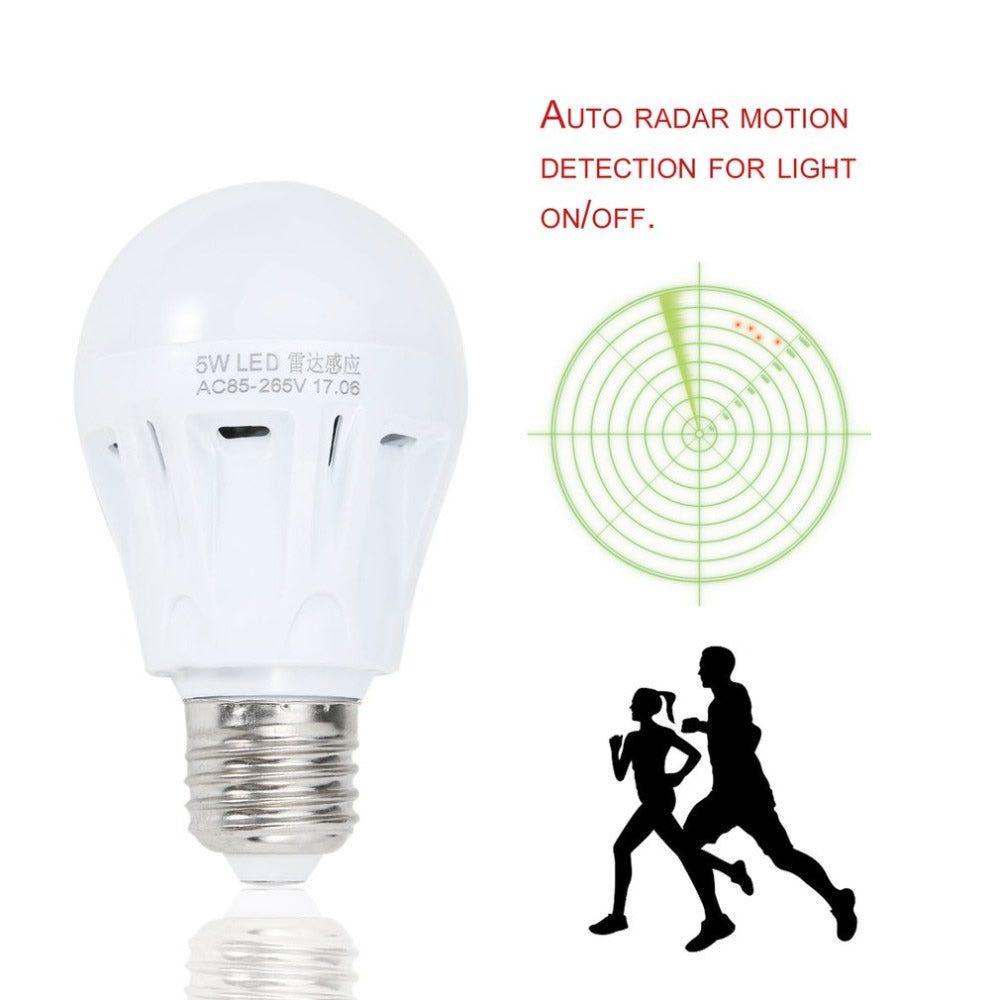 LED LIGHT BULB W/ RADAR MOTION SENSOR 180 Deg 5w/50 Watts - Renee Lane Company