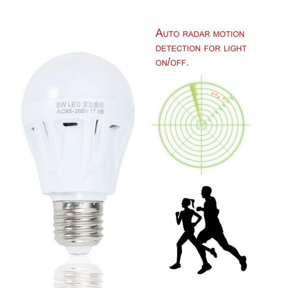 LED LIGHT BULB W/ RADAR MOTION SENSOR 180 Deg 5w/50 Watts - Renee Lane Company