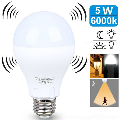 LED LIGHT BULB W/ RADAR MOTION SENSOR 180 Deg 5w/50 Watts - Renee Lane Company
