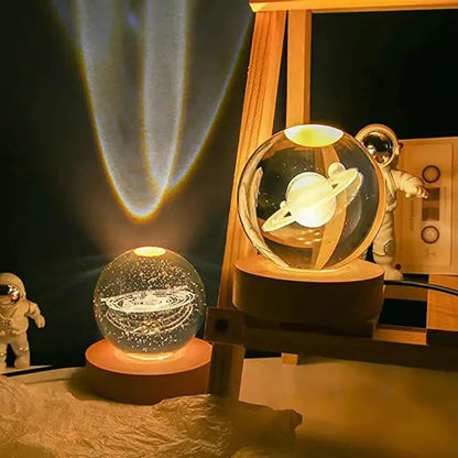 LED Night Light Milky Way Galaxy Solar System Crystal Ball - Renee Lane Company