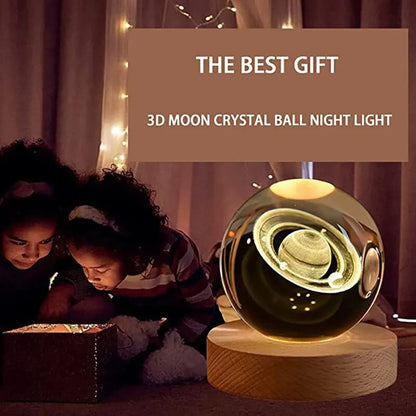 LED Night Light Milky Way Galaxy Solar System Crystal Ball - Renee Lane Company