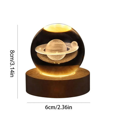 LED Night Light Milky Way Galaxy Solar System Crystal Ball - Renee Lane Company