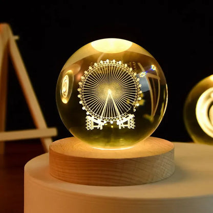LED Night Light Milky Way Galaxy Solar System Crystal Ball - Renee Lane Company