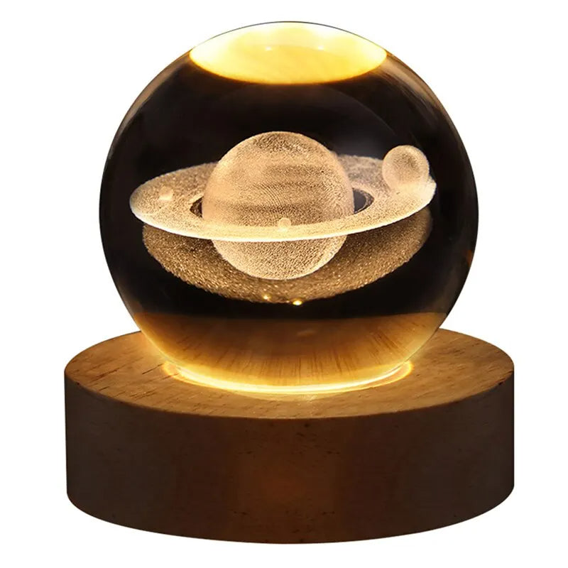 LED Night Light Milky Way Galaxy Solar System Crystal Ball - Renee Lane Company
