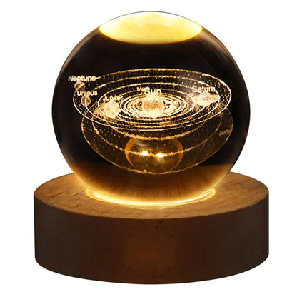 LED Night Light Milky Way Galaxy Solar System Crystal Ball - Renee Lane Company