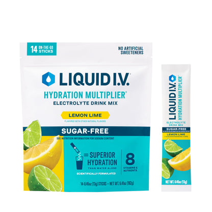 LIQUID I.V. Sugar-Free Hydration Multiplier - Lemon Lime – Hydration Powder Packets | Electrolyte Po Yellow - Renee Lane Company