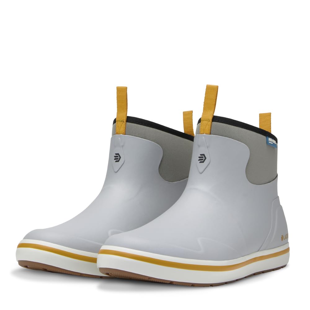LaCrosse 6" Alpha Deck Boots for Men Featuring Waterproof Rubber Quick-Drying Mesh and Slip-Resistant Outsole Wild Dove - 11 M - Renee Lane Company