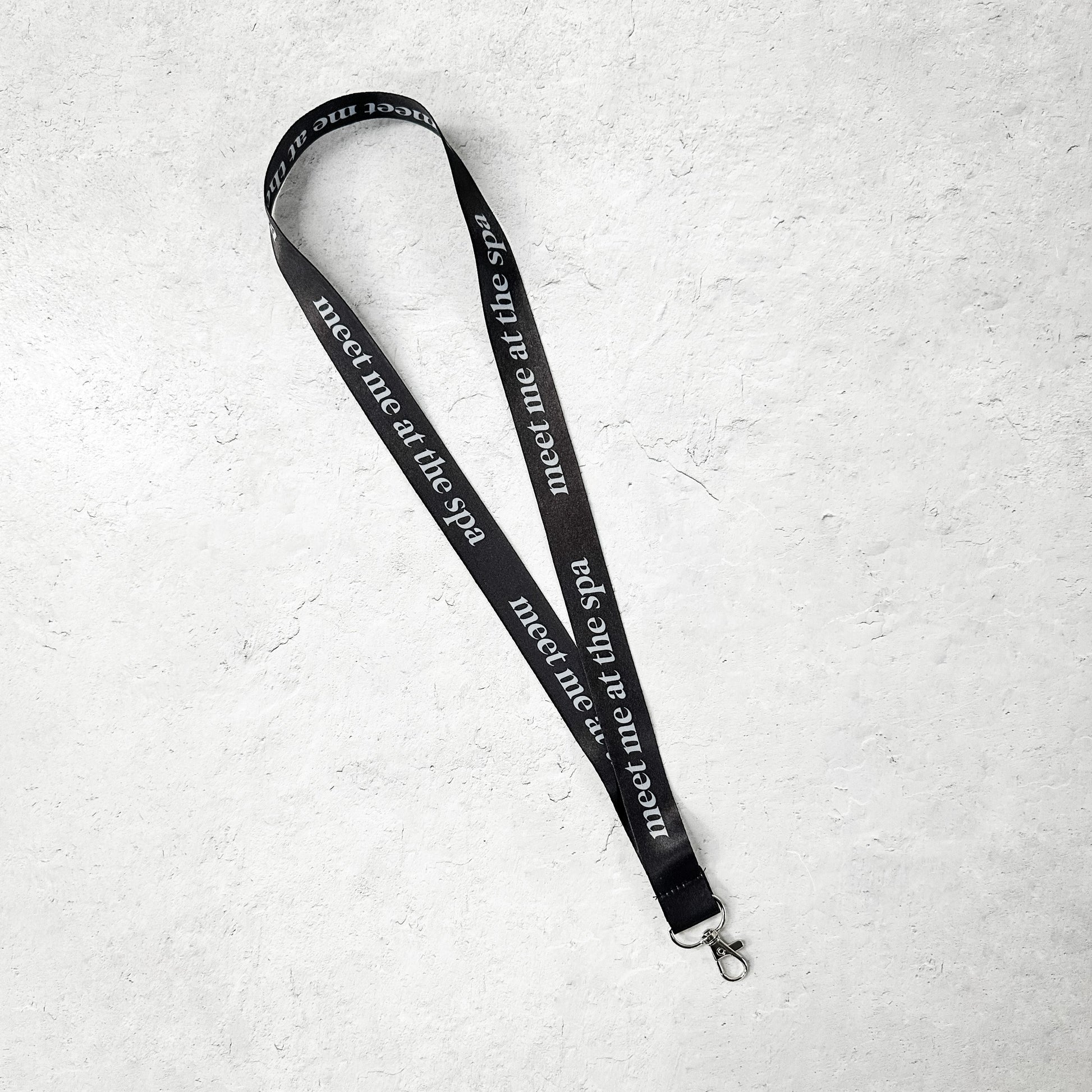 Lanyard - Black Meet Me at the Spa | Lucky Owl - Renee Lane Company