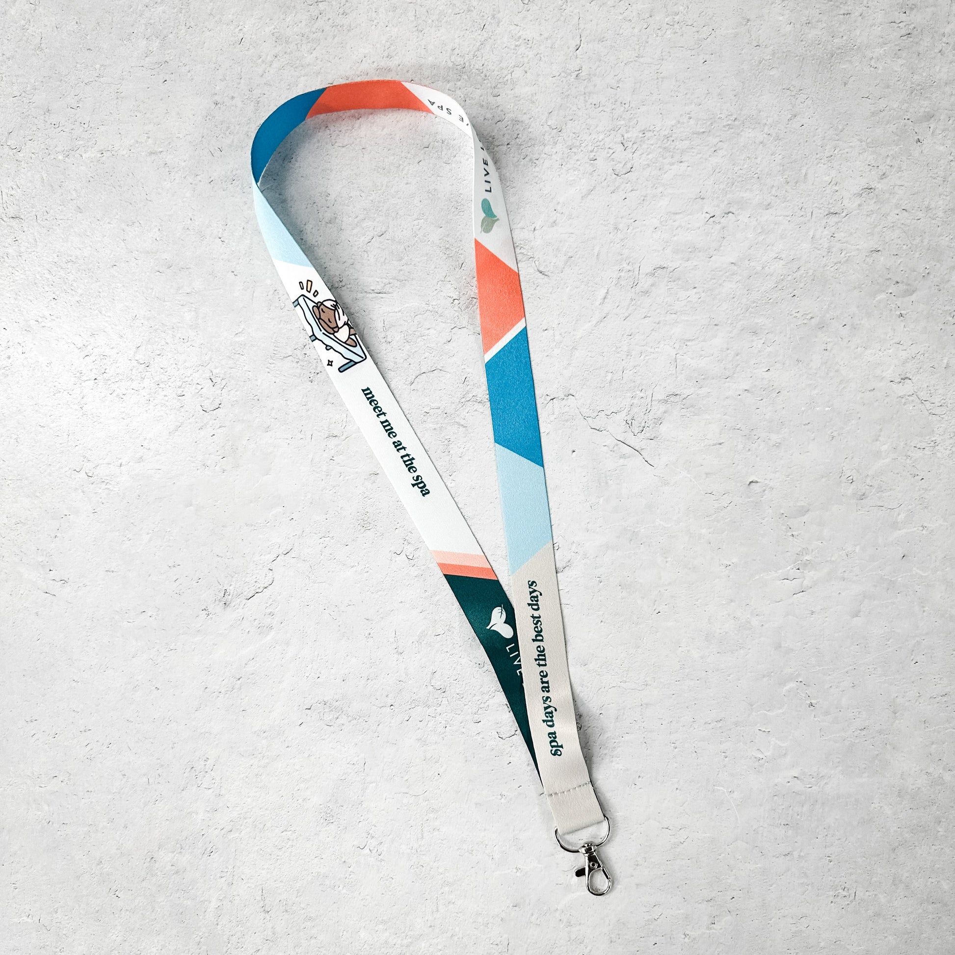 Lanyard - Massage Lover, Color Block and Live Love Spa | Lucky Owl - Renee Lane Company