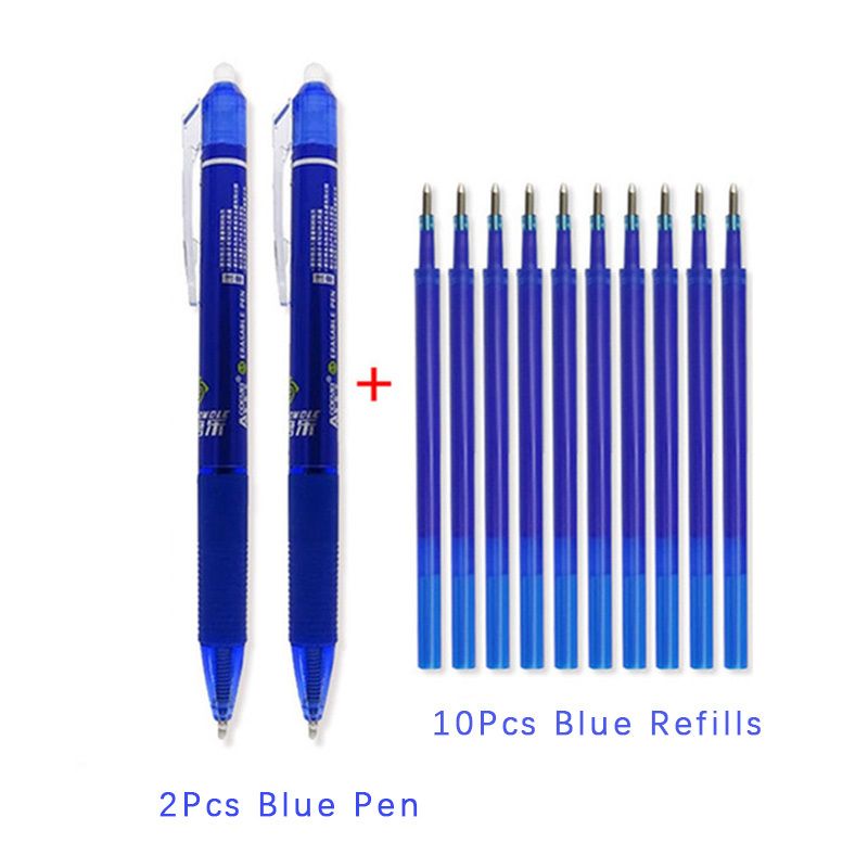 Large Capacity Ink,Erasable Pen 0.5mm Push Automatic Gel Pen Washable Handle Magic Erasable Refills Rods Longer Writing School - Renee Lane Company