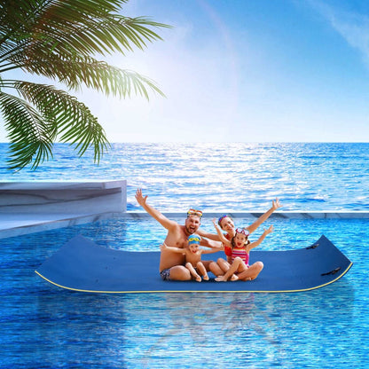 Large Float Water Mat 10' x 5' 3-Layer Pool Foam Thick Durable for Swimming Lake Ocean Activities Blue - Renee Lane Company