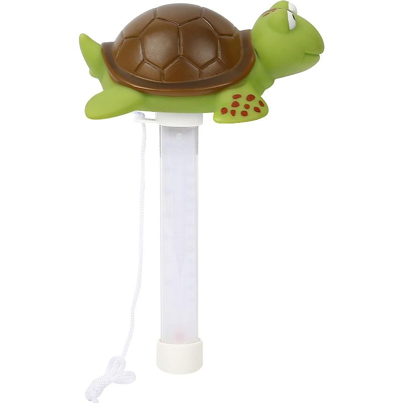 Large Floating Pool Thermometer with String for Easy Read Water Temperature in Outdoor and Indoor Swimming Pools and Spas (Turtle) - Renee Lane Company
