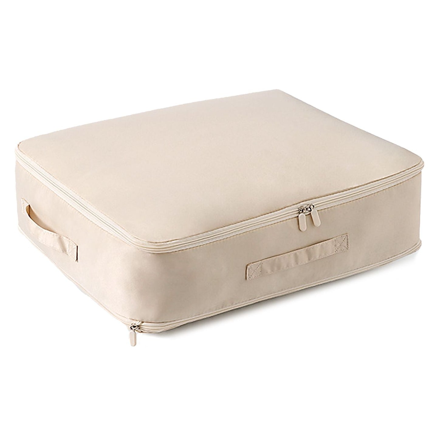 Large Foldable Storage Bag For Comforter Quilt Blanket Clothes Pillows Beddings Self Compression Organizer For Duvet Closet Storage Containers With Dual Zippers - Renee Lane Company
