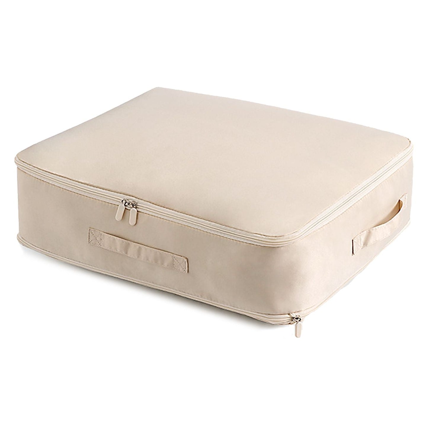 Large Foldable Storage Bag For Comforter Quilt Blanket Clothes Pillows Beddings Self Compression Organizer For Duvet Closet Storage Containers With Dual Zippers - Renee Lane Company