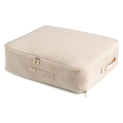 Large Foldable Storage Bag For Comforter Quilt Blanket Clothes Pillows Beddings Self Compression Organizer For Duvet Closet Storage Containers With Dual Zippers - Renee Lane Company