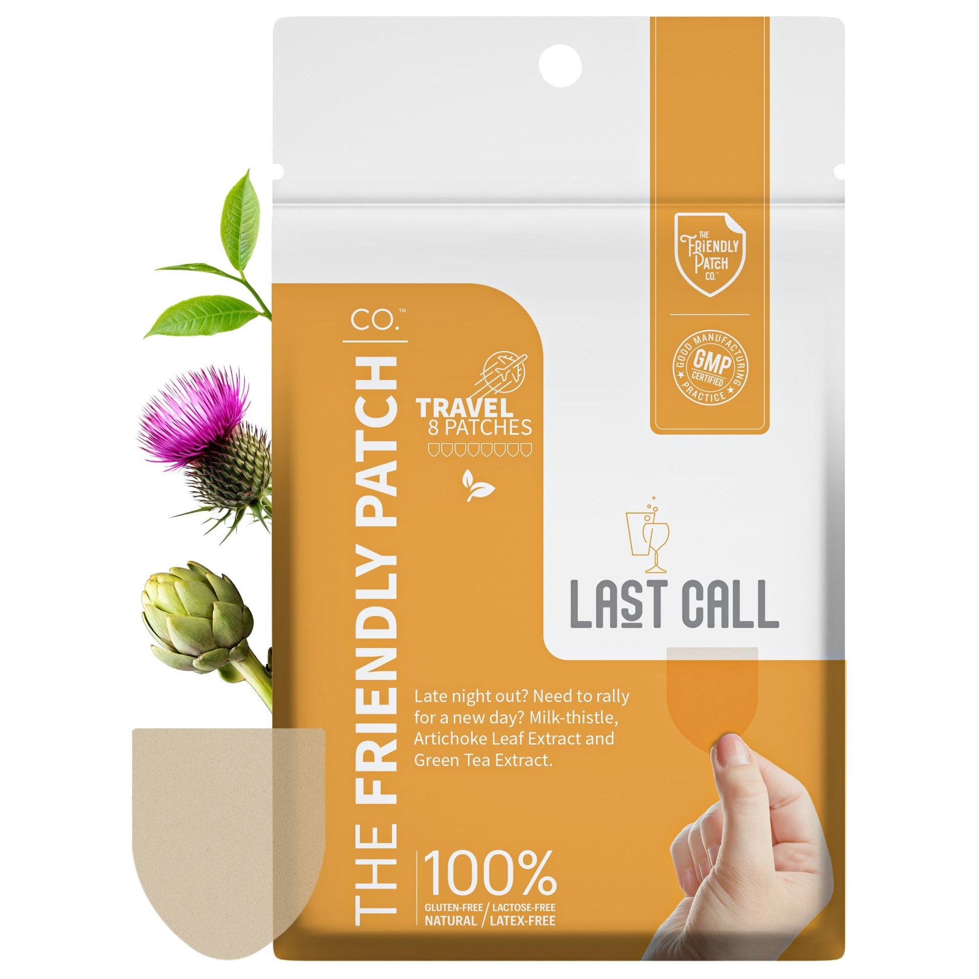 Last Call Patches: DHM & Milk Thistle Recovery Hangover Patches - 8 Pack - Renee Lane Company