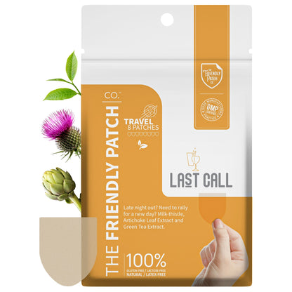 Last Call Patches: DHM & Milk Thistle Recovery Hangover Patches - 8 Pack - Renee Lane Company
