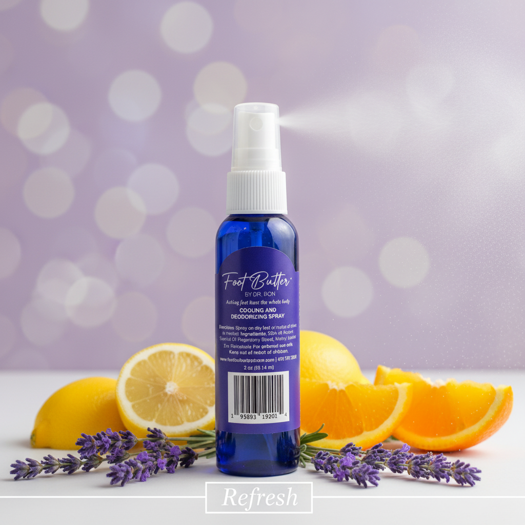 Lavender Cooling & Deodorizing Foot Spray – 2 oz Freshness & Odor Control - Renee Lane Company