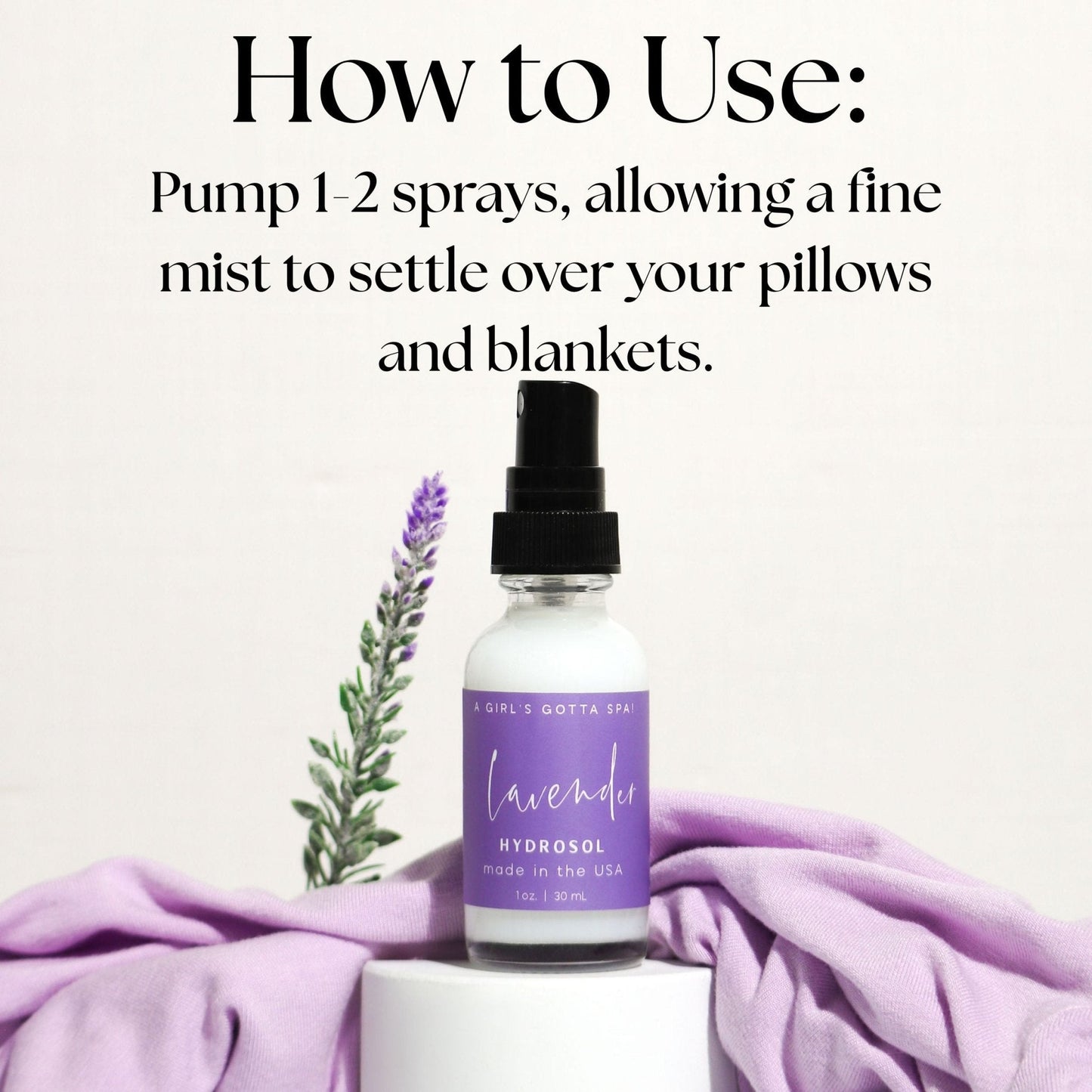 Lavender Hydrosol Mist Pillow Spray - Renee Lane Company