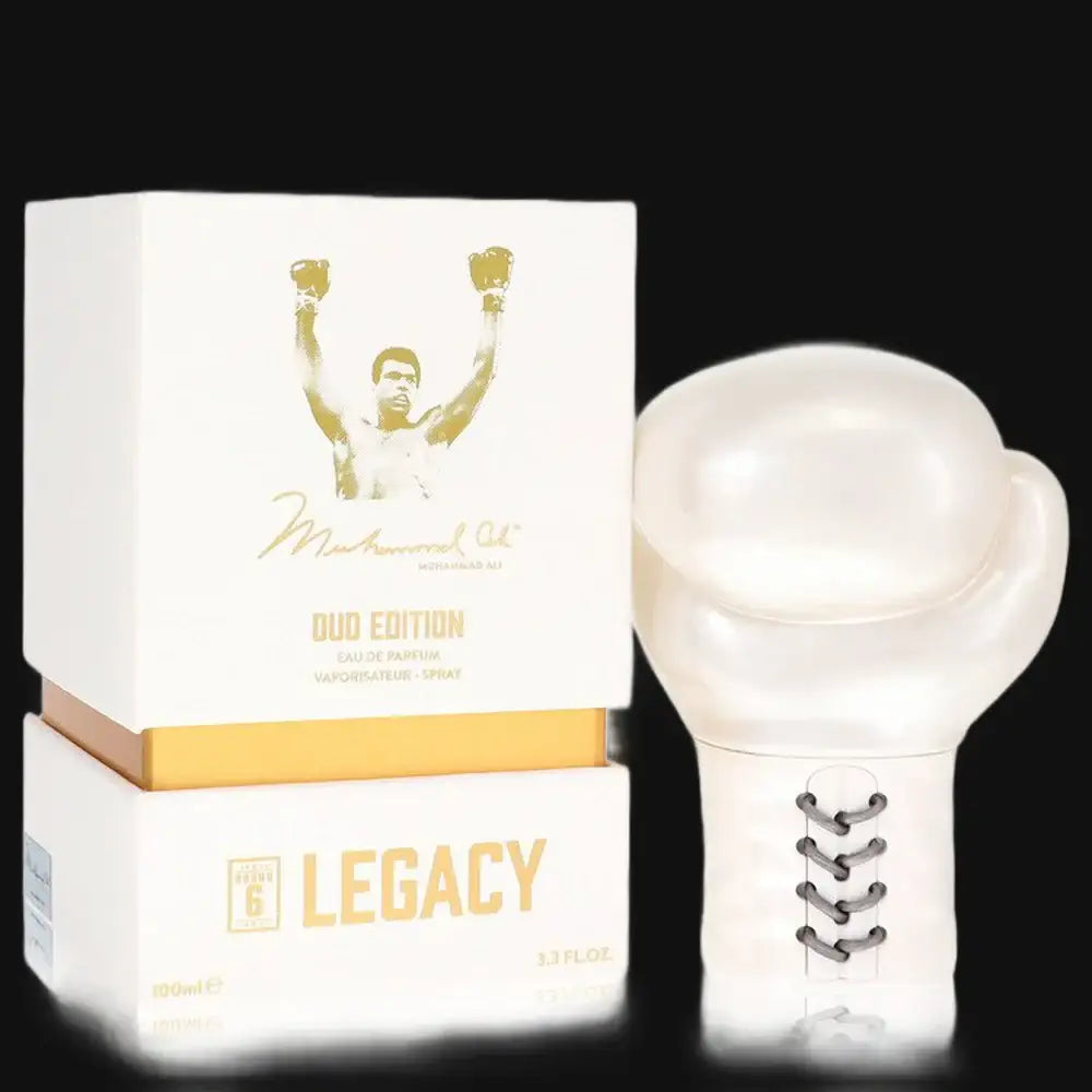 Men's Legacy cologne bottle with white cap and Old Edition Legacy 6 box