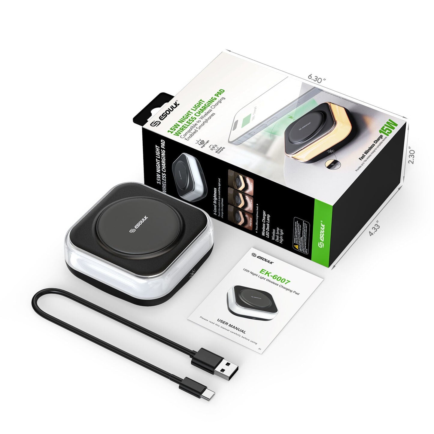 Light + Power + Sleep Wireless Charger - Renee Lane Company