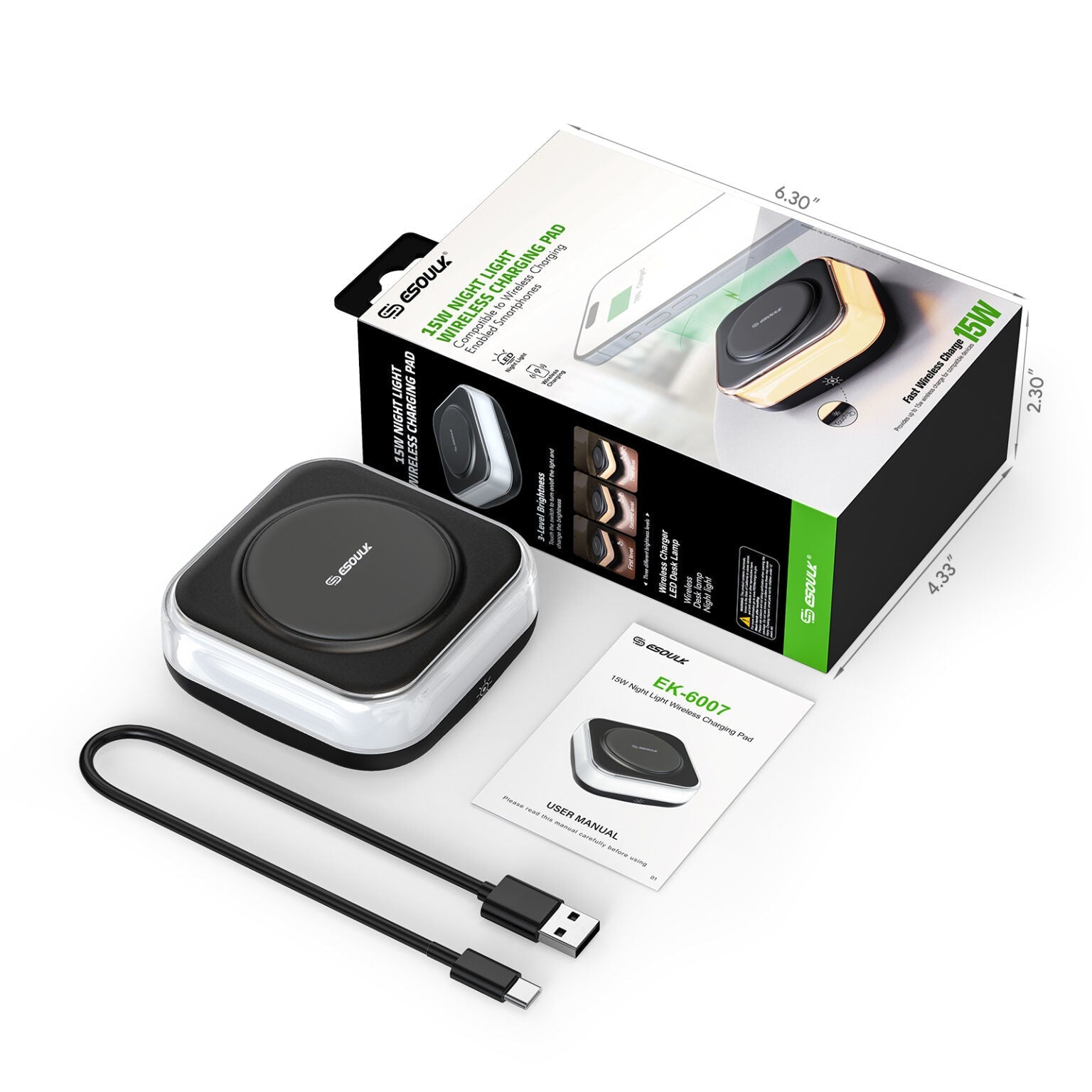 Light + Power + Sleep Wireless Charger - Renee Lane Company