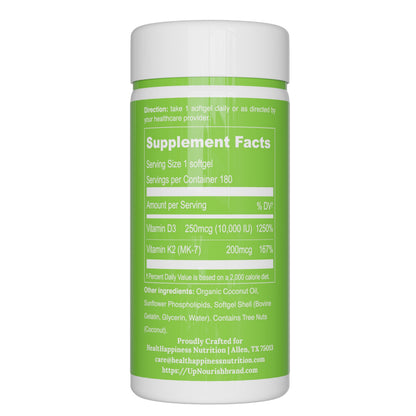 Liposomal D3 10,000IU K2 200mcg - Renee Lane Company