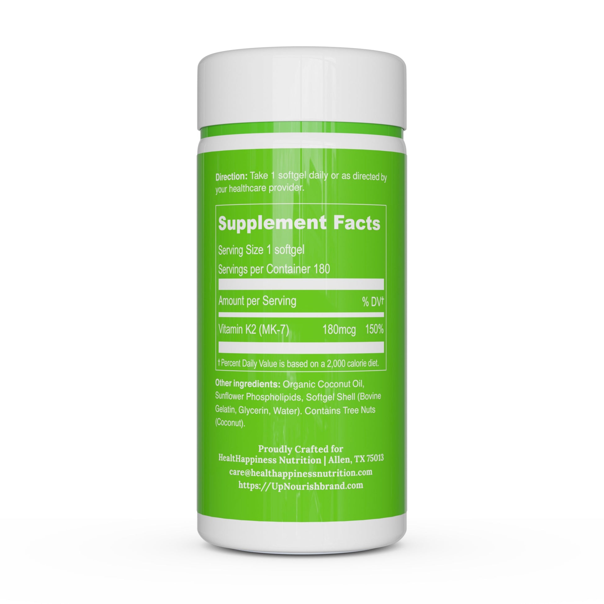 Liposomal Vitamin K2 MK-7 180mcg - Renee Lane Company