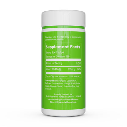 Liposomal Vitamin K2 MK-7 180mcg - Renee Lane Company