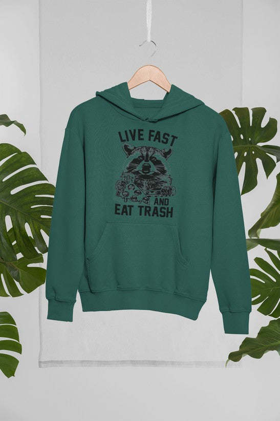 Live Fast And Eat Trash Hoodie - Renee Lane Company