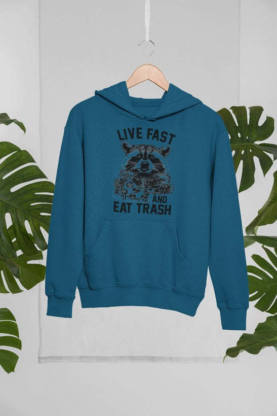 Live Fast And Eat Trash Hoodie - Renee Lane Company